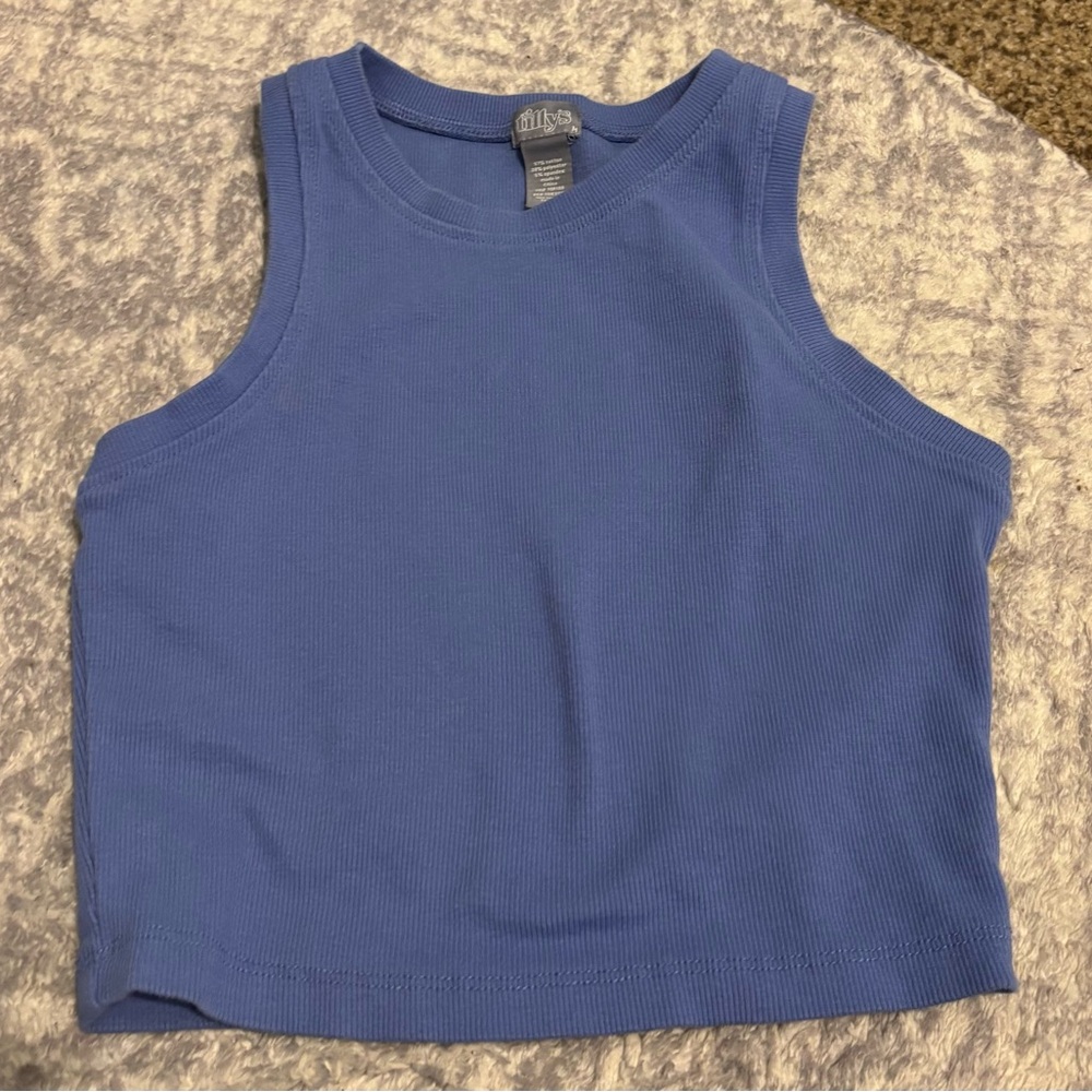 Tilly's crop Tank Top in Cool Blue
